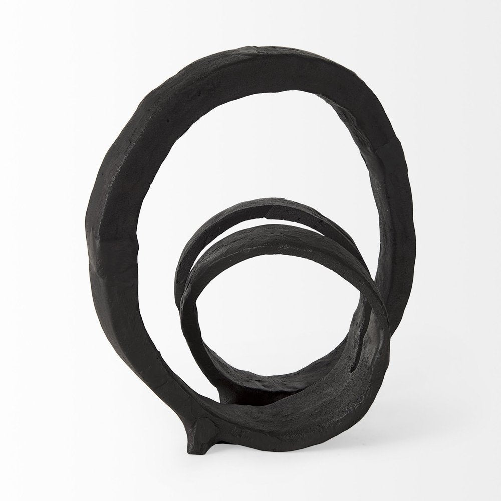 8" Black Fabric Tabletop Sculpture — view 4