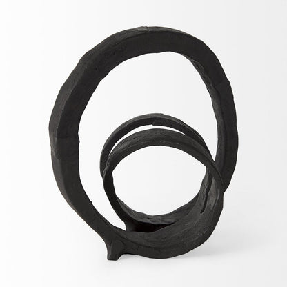 8" Black Fabric Tabletop Sculpture HomeRoots