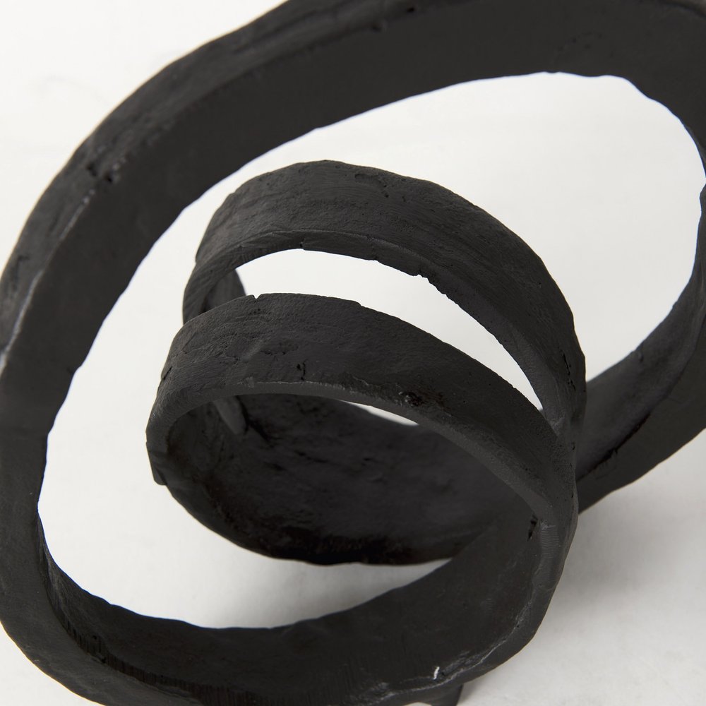 8" Black Fabric Tabletop Sculpture — view 5