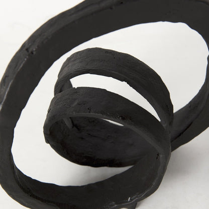 8" Black Fabric Tabletop Sculpture HomeRoots