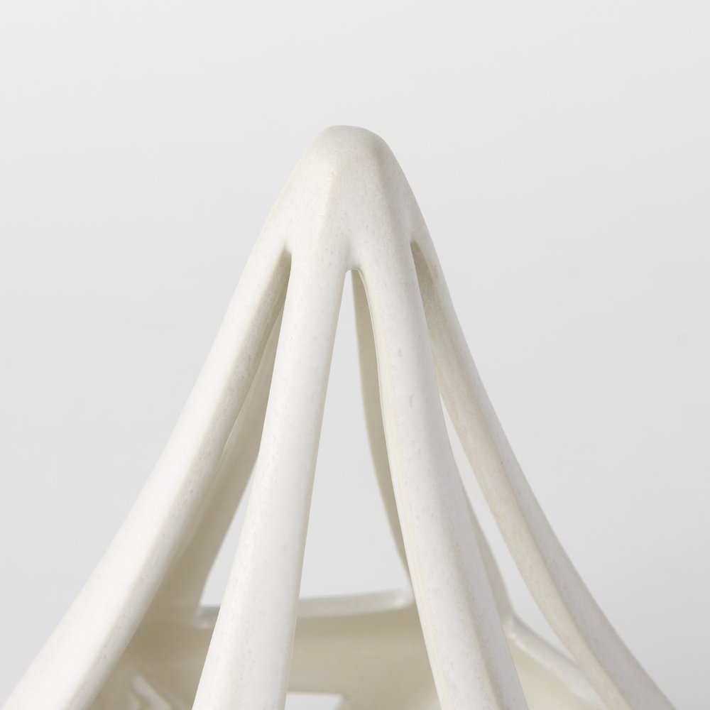 9" White Stainless Steel Tabletop Sculpture — view 5