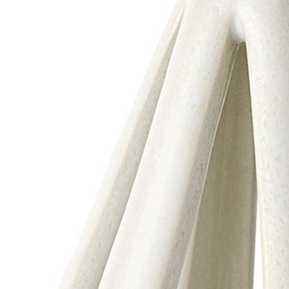 9" White Stainless Steel Tabletop Sculpture HomeRoots
