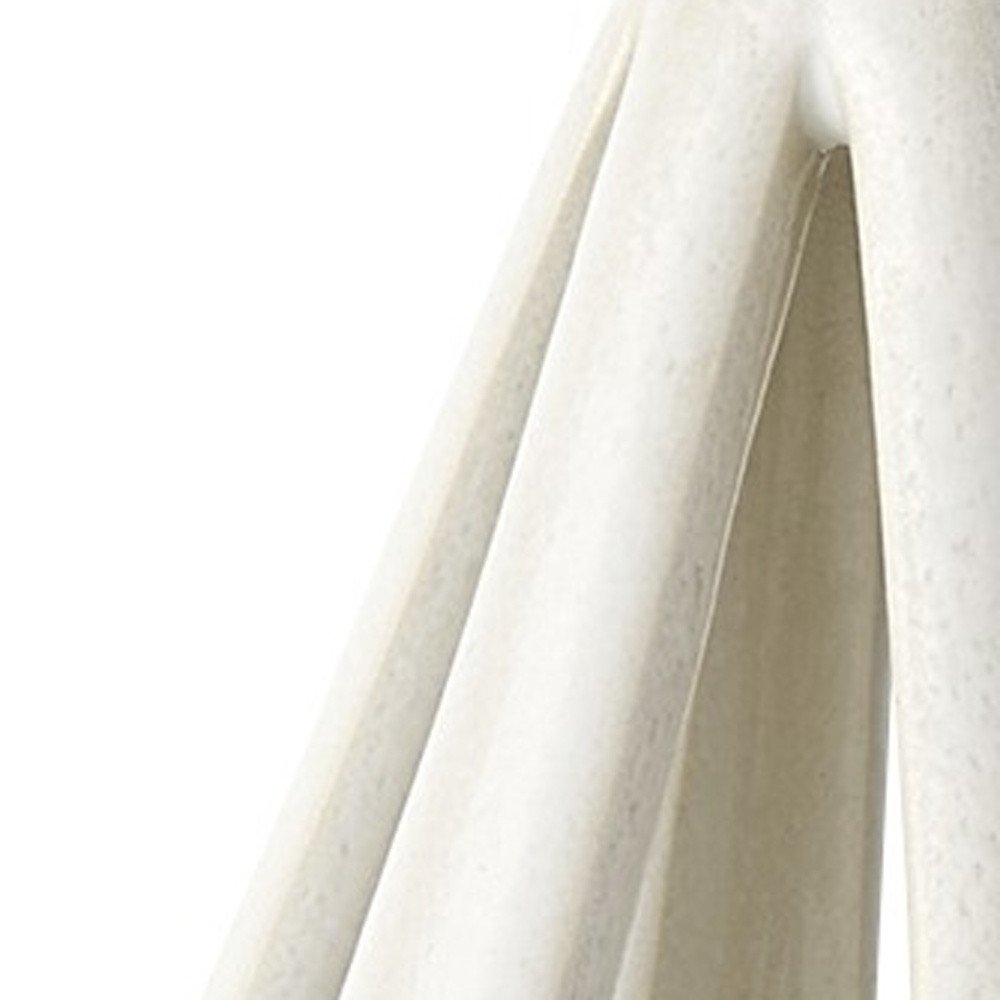 9" White Stainless Steel Tabletop Sculpture HomeRoots