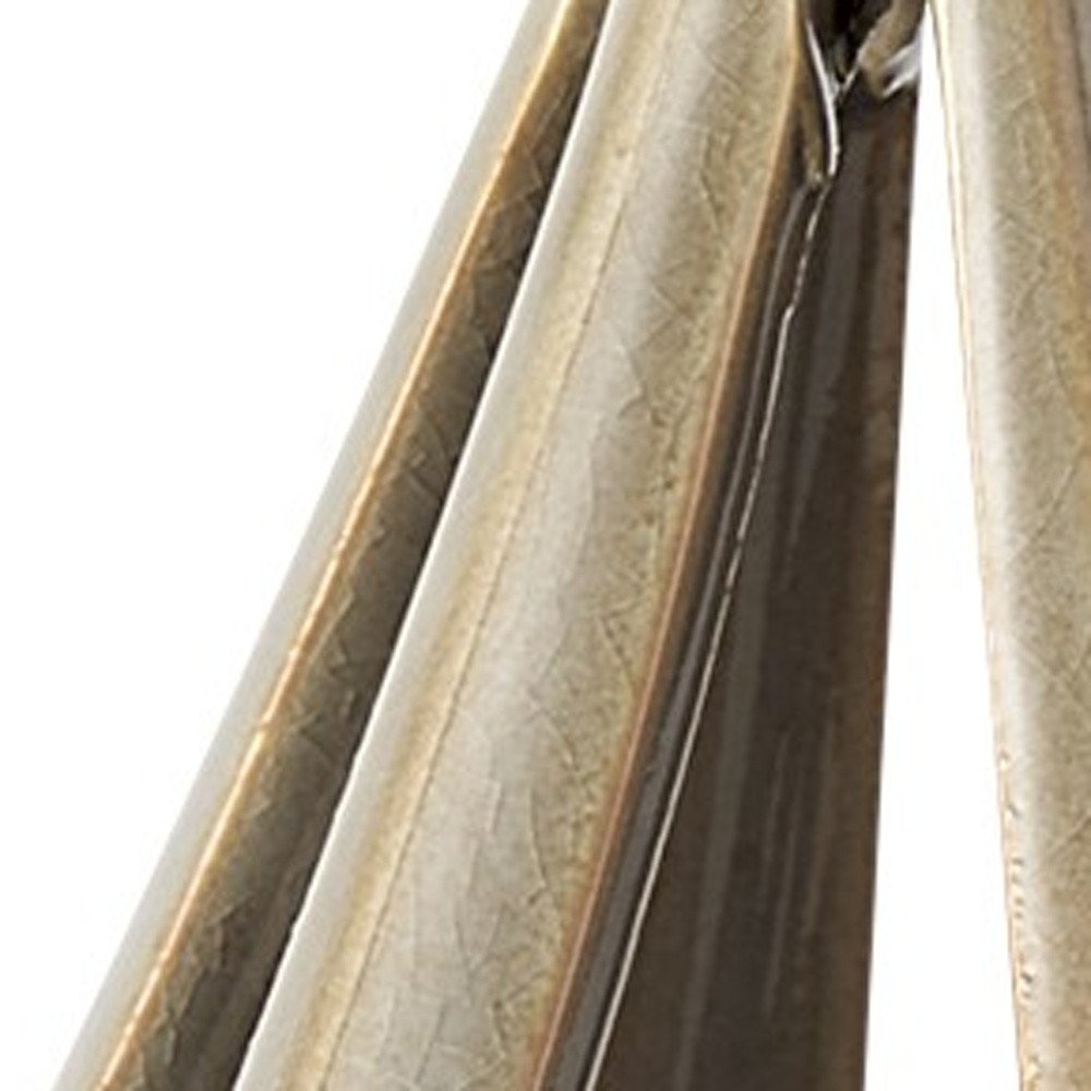 Khaki Crackle Glaze Ceramic Conical Sculpture — view 7