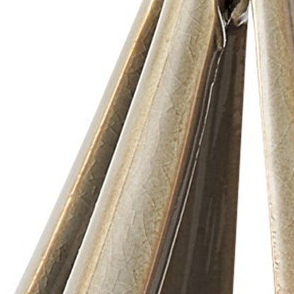Khaki Crackle Glaze Ceramic Conical Sculpture HomeRoots
