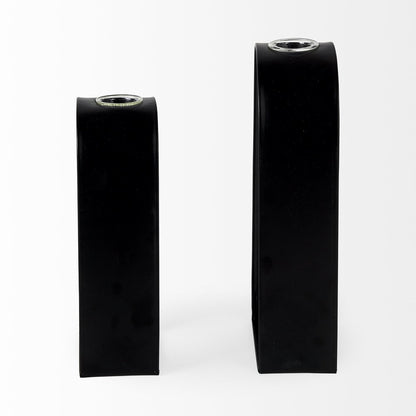 Set Of Two Black Metal Test Tube Decor Pieces HomeRoots