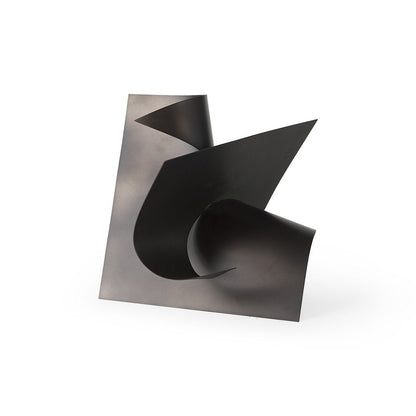 12" Contempo Antiqued Black Abstract Sculpture HomeRoots