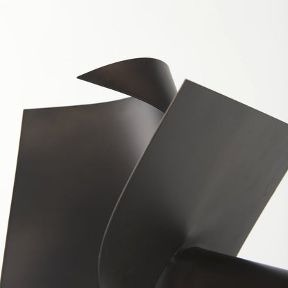 12" Contempo Antiqued Black Abstract Sculpture HomeRoots