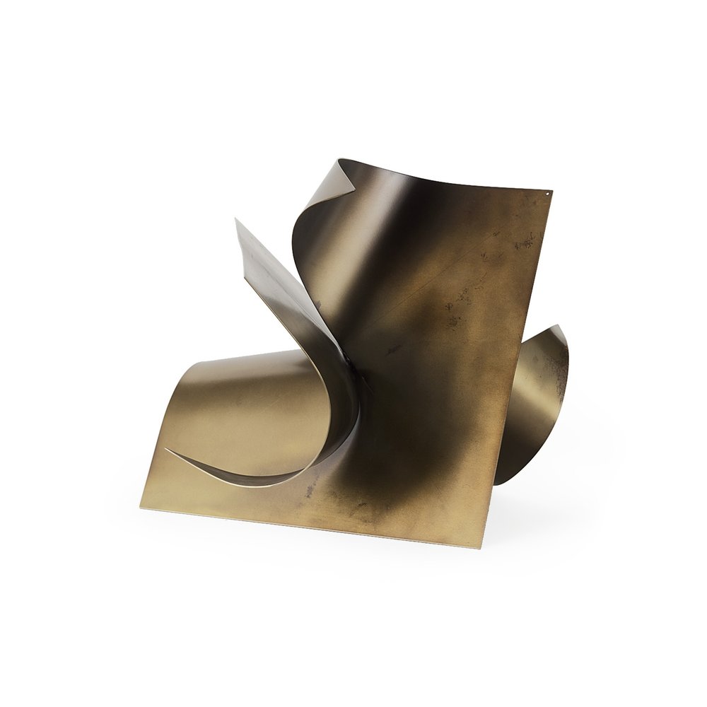 12" Contempo Antiqued Gold Abstract Sculpture — view 1