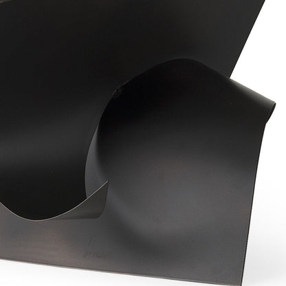 18" Metal Antiqued Black Modern Abstract Sculpture HomeRoots