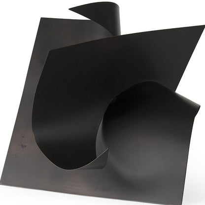 18" Metal Antiqued Black Modern Abstract Sculpture HomeRoots