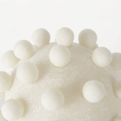 6" Ivory Resin Knobby Nubs Orb Tabletop Sculpture HomeRoots