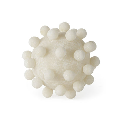 5" Ivory Resin Knobby Nubs Orb Tabletop Sculpture HomeRoots