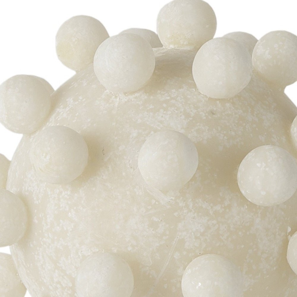 5" Ivory Resin Knobby Nubs Orb Tabletop Sculpture HomeRoots