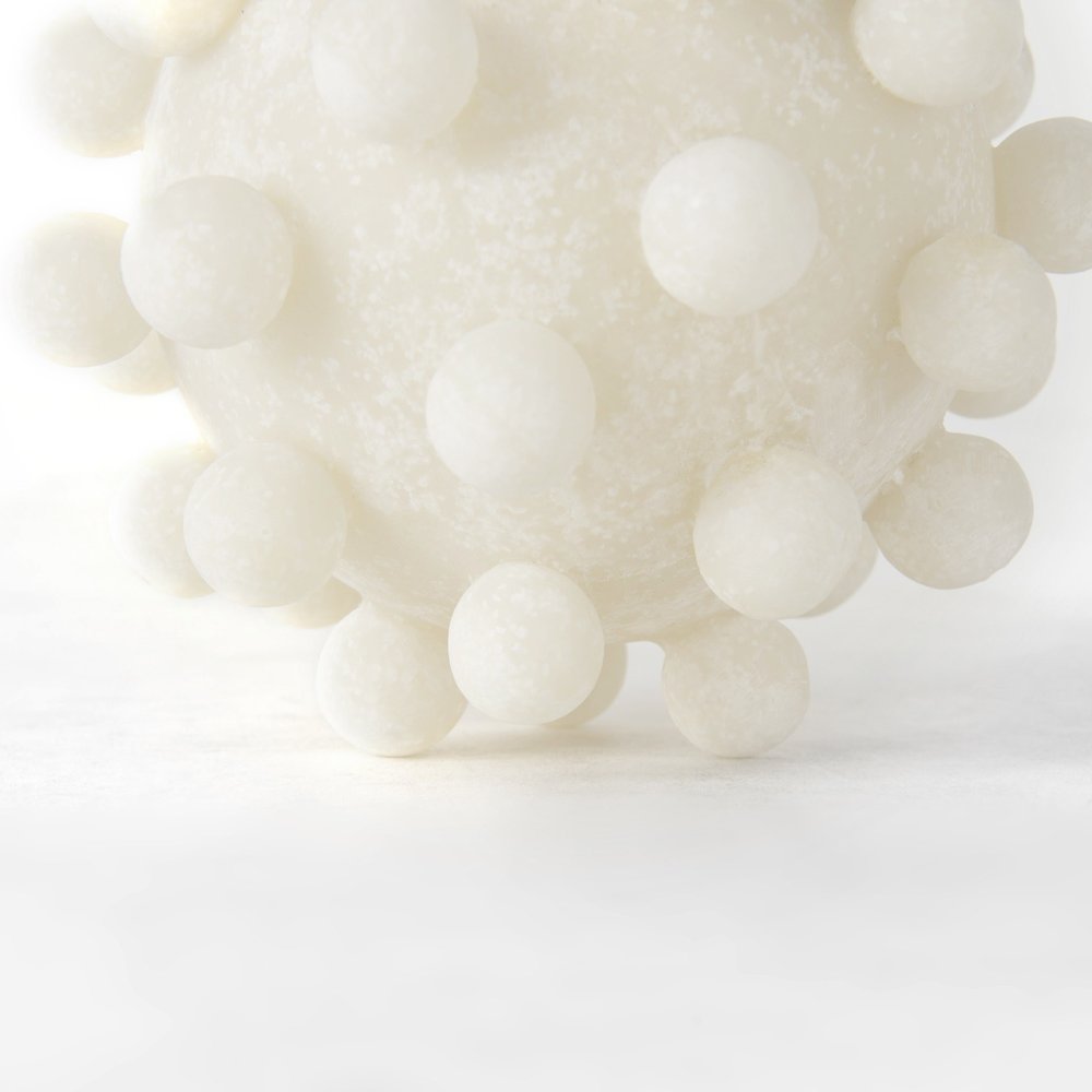 5" Ivory Resin Knobby Nubs Orb Tabletop Sculpture HomeRoots