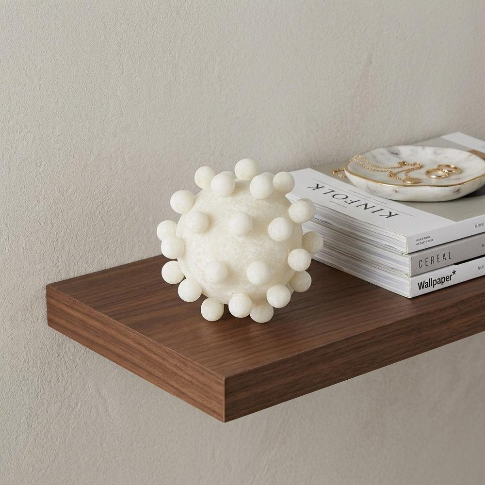 5" Ivory Resin Knobby Nubs Orb Tabletop Sculpture — view 8