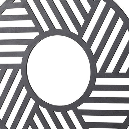 Black Metal Round Geometric Sculpture HomeRoots