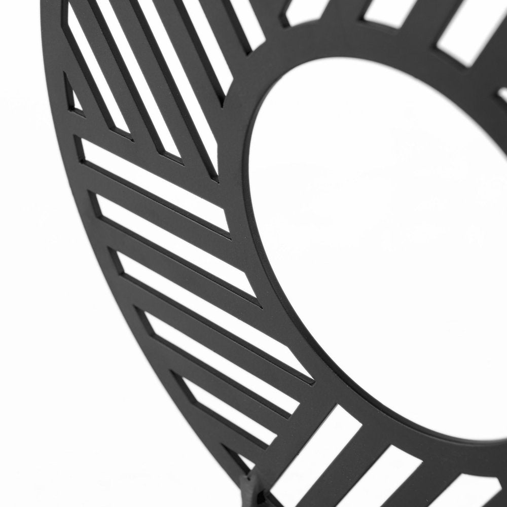Black Metal Round Geometric Sculpture HomeRoots