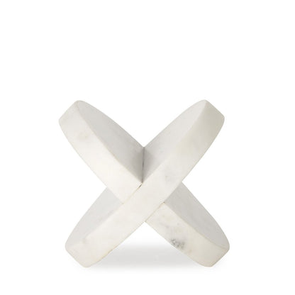 Petite White Marble Circular Sculpture HomeRoots
