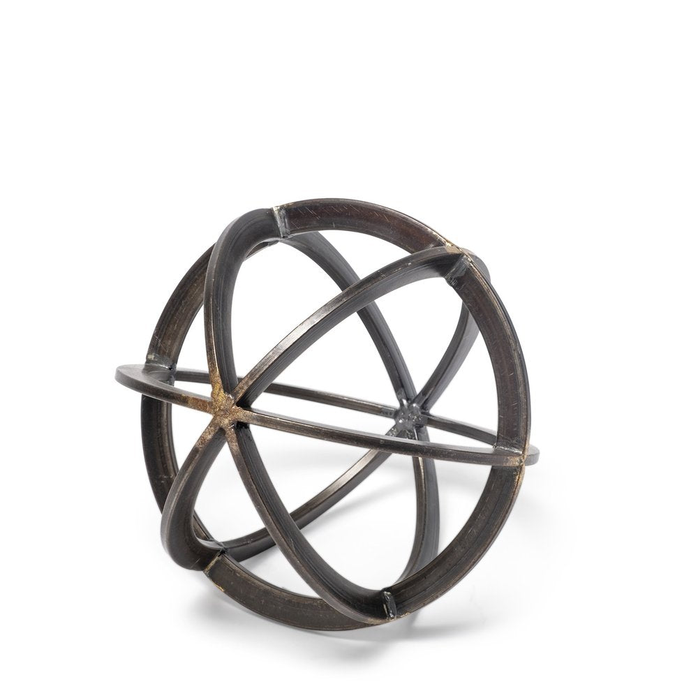 Petite Black Metal Circular Decorative Object HomeRoots