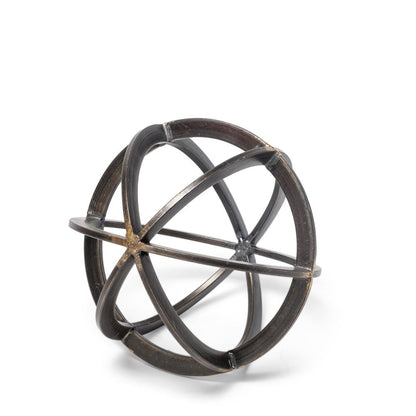 Petite Black Metal Circular Decorative Object HomeRoots