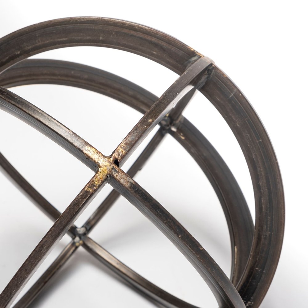 Petite Black Metal Circular Decorative Object HomeRoots