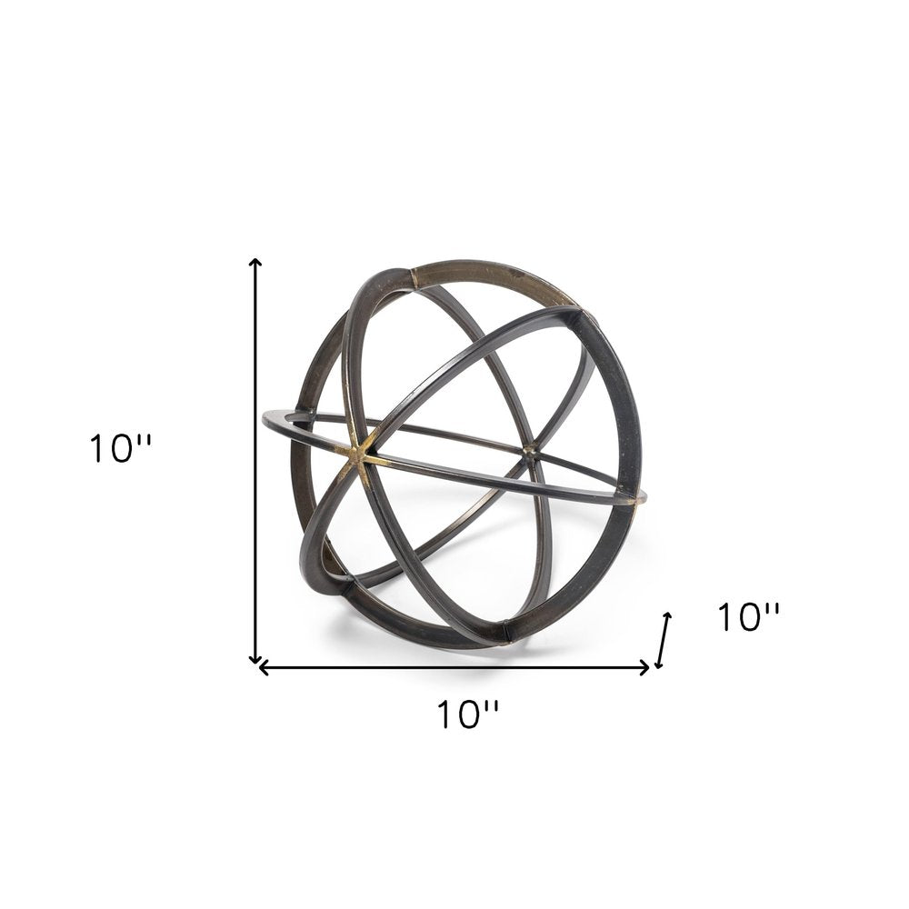 10" Black Metal Tabletop Sculpture — view 5