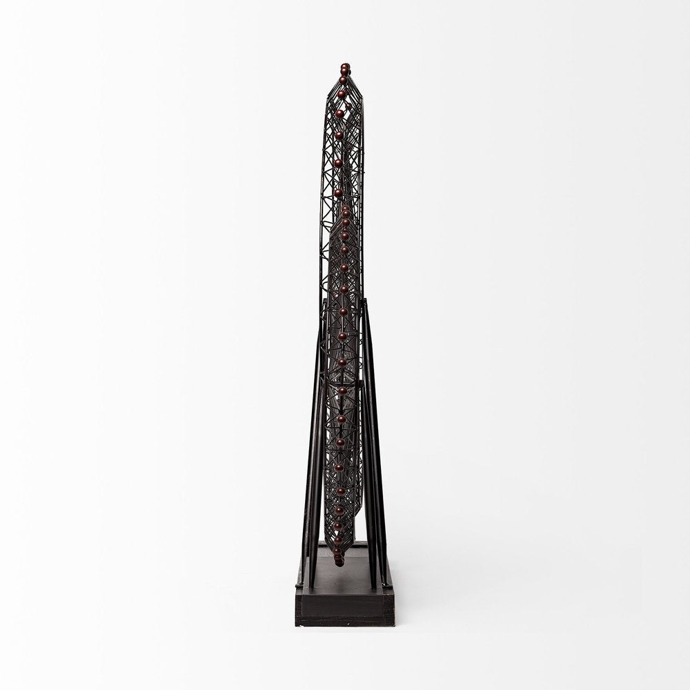Metal And Wood London Eye Moveable Sculpture HomeRoots