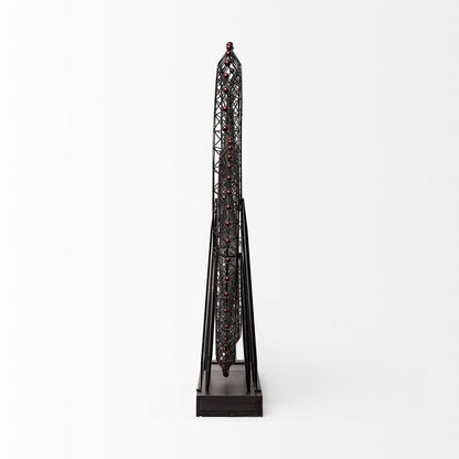 Metal And Wood London Eye Moveable Sculpture HomeRoots