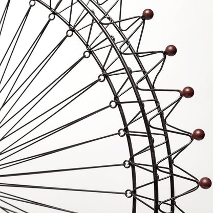 Metal And Wood London Eye Moveable Sculpture HomeRoots