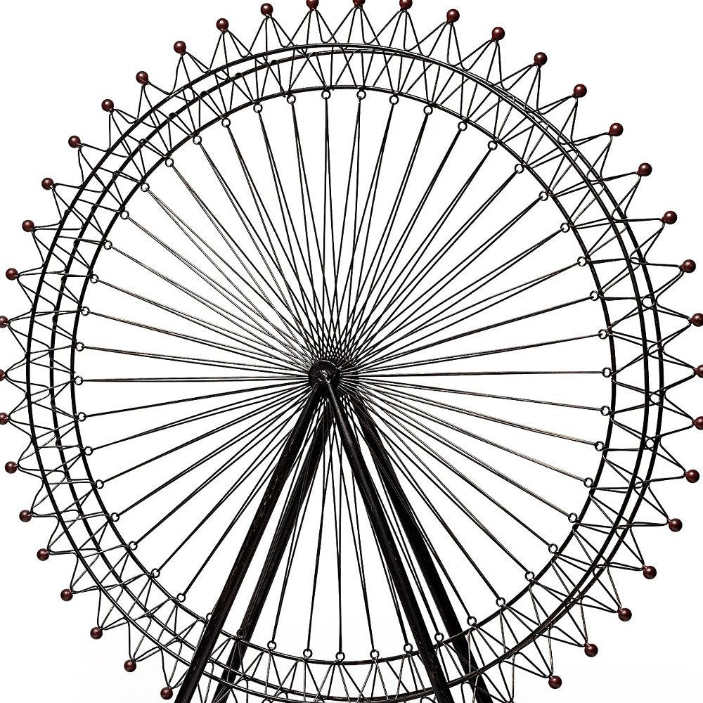 Metal And Wood London Eye Moveable Sculpture HomeRoots