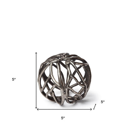 Petite Silver Metal Tree Branch Sculpture HomeRoots
