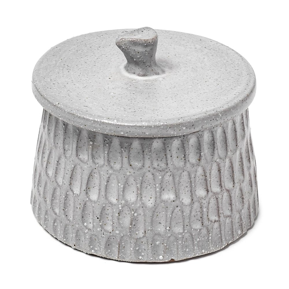 5" Gray Ceramic Box With Lid HomeRoots
