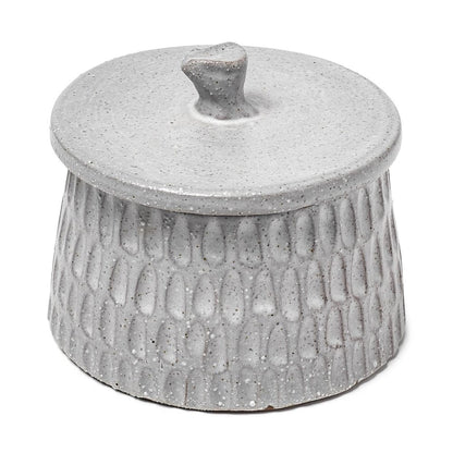 5" Gray Ceramic Box With Lid HomeRoots