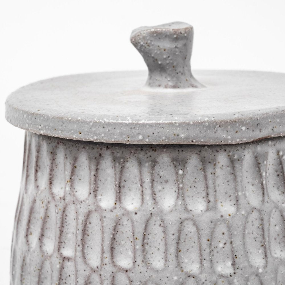 5" Gray Ceramic Box With Lid HomeRoots