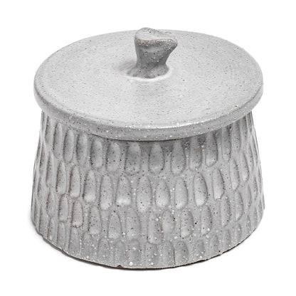 Jumbo Gray Ceramic Decorative Box