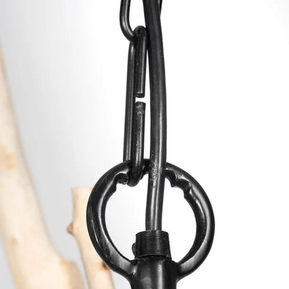 Wood And Metal Starburst Six Bulb Hanging Light HomeRoots