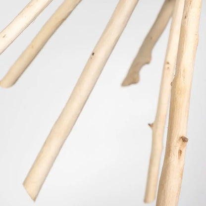 Wood And Metal Starburst Six Bulb Hanging Light HomeRoots