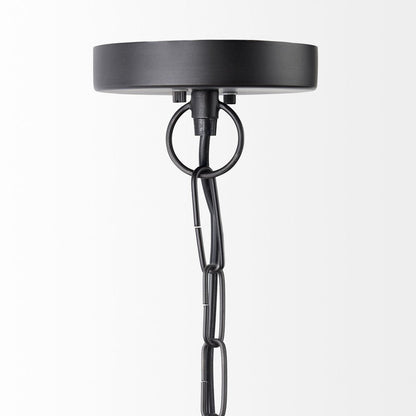 Black Metal Sphere Pendant Hanging Light HomeRoots