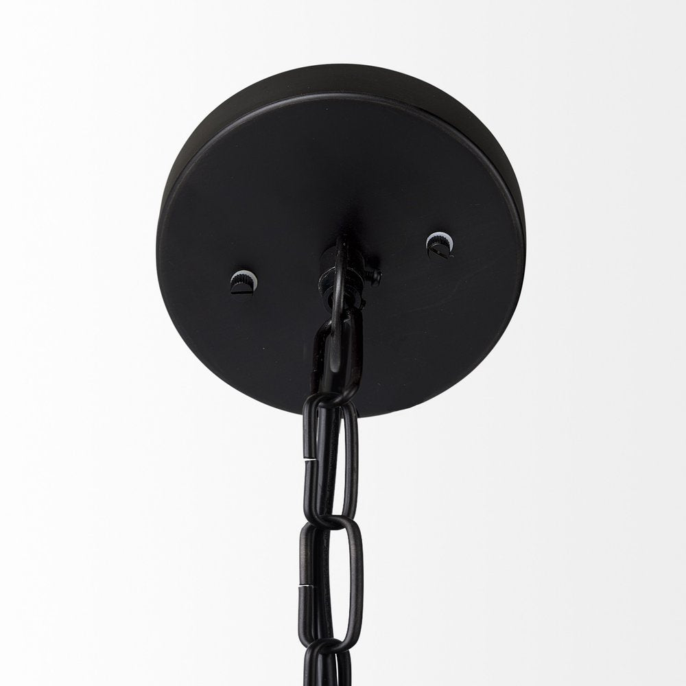 Black Metal Sphere Pendant Hanging Light HomeRoots