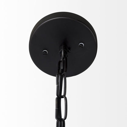 Black Metal Sphere Pendant Hanging Light HomeRoots