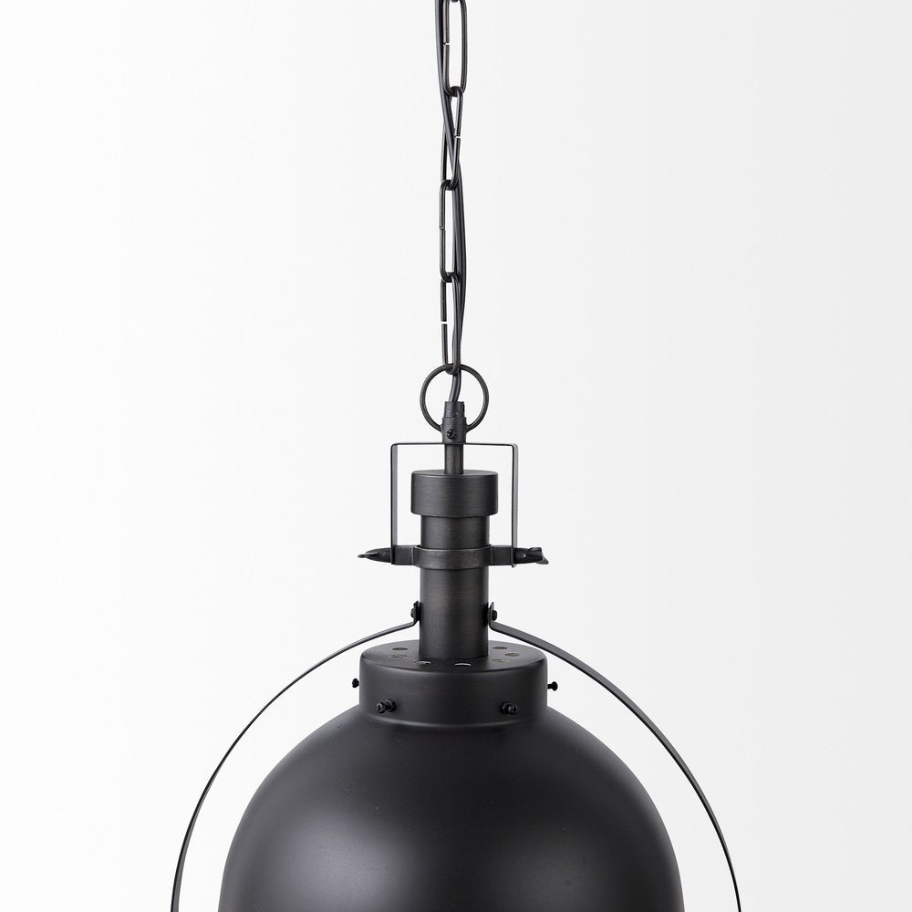 Black Metal Sphere Pendant Hanging Light HomeRoots