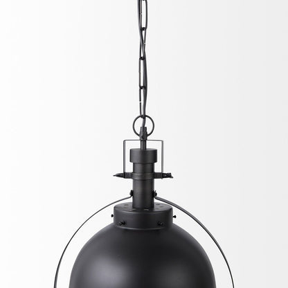 Black Metal Sphere Pendant Hanging Light HomeRoots