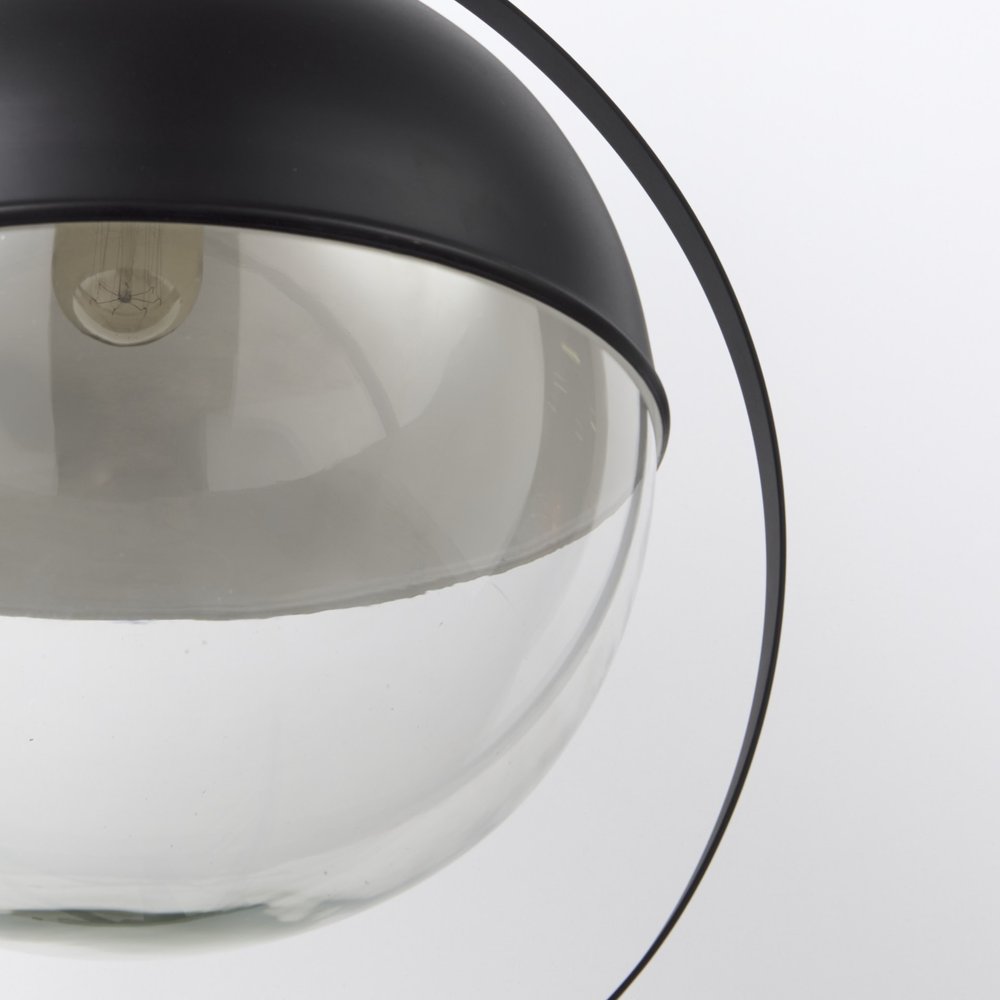 Black Metal Sphere Pendant Hanging Light — view 7
