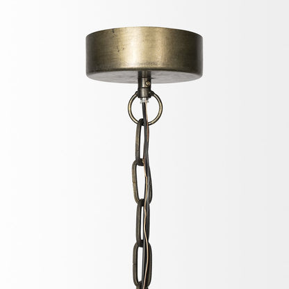 Rustic Gold Tone Metal Dome Hanging Light HomeRoots