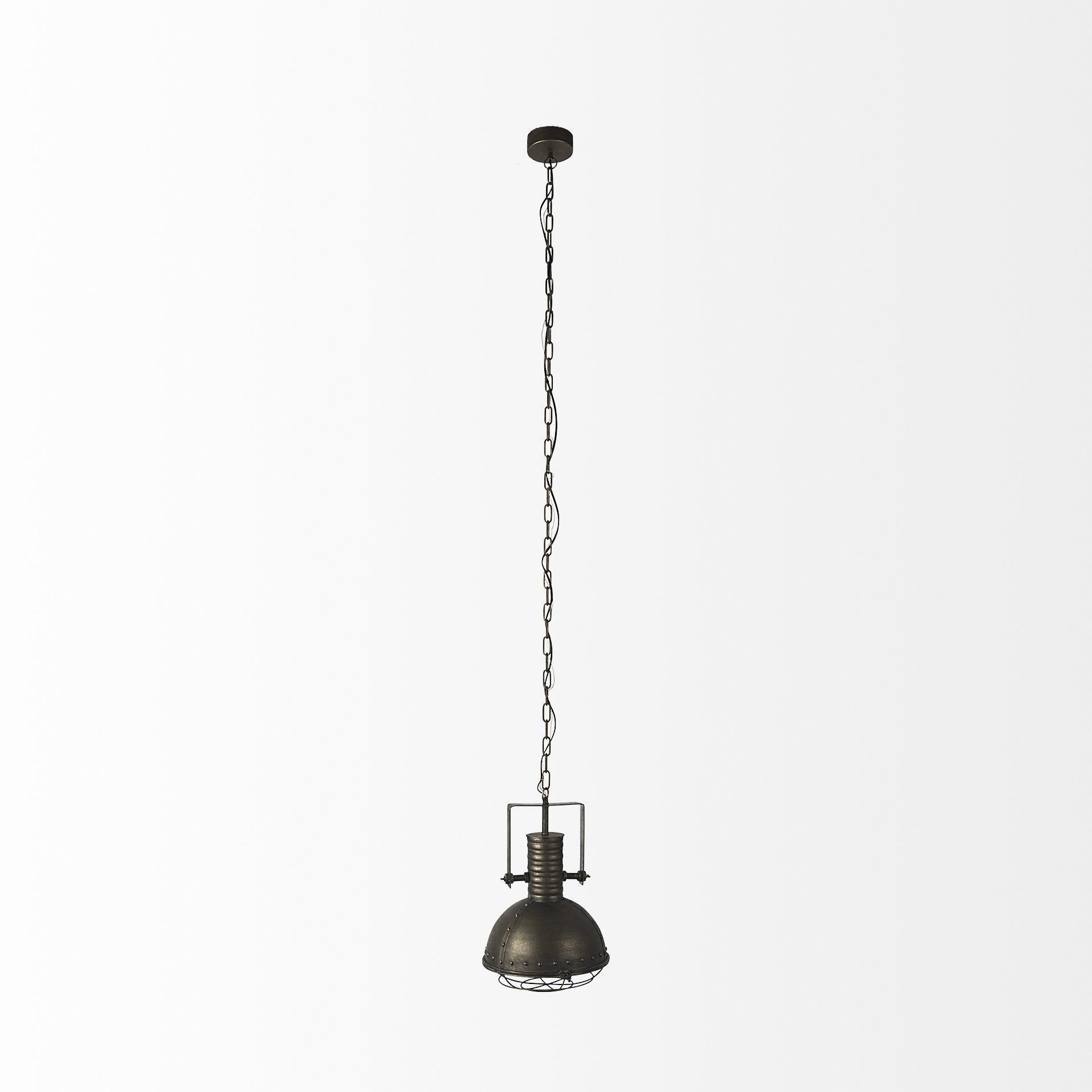 Industrial Caged Black Metal Hanging Light - FurniFindUSA