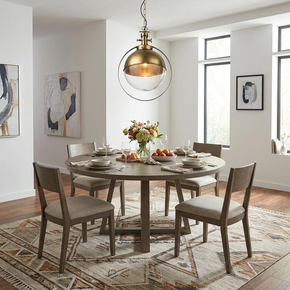 Gold Metal Sphere Pendant Hanging Light HomeRoots