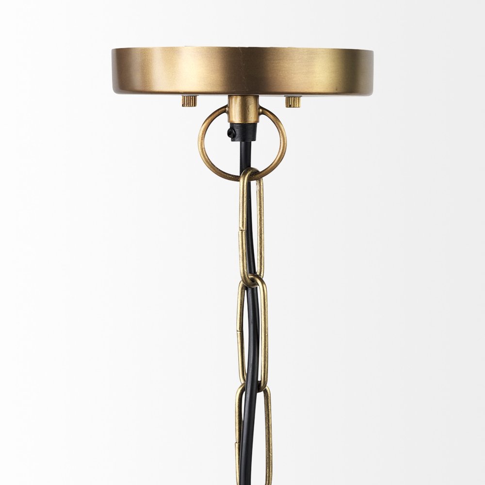 Gold Metal Sphere Pendant Hanging Light — view 3