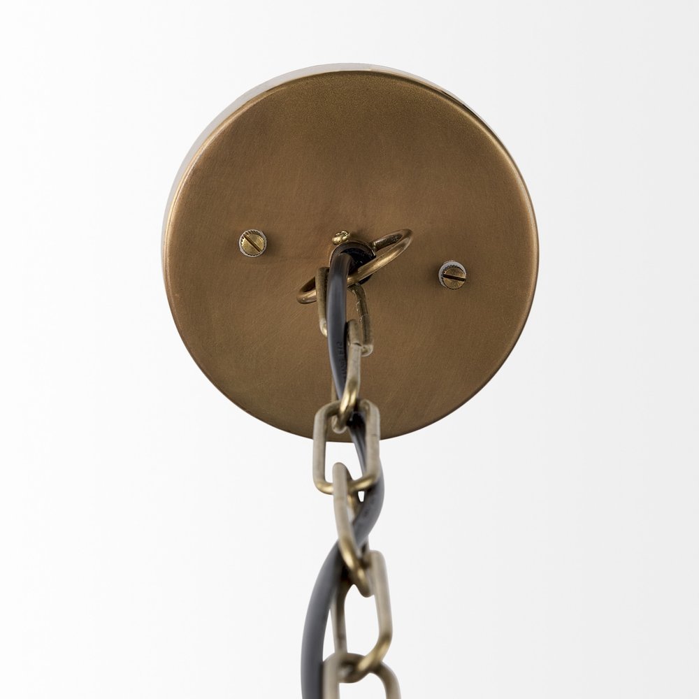 Gold Metal Sphere Pendant Hanging Light — view 4