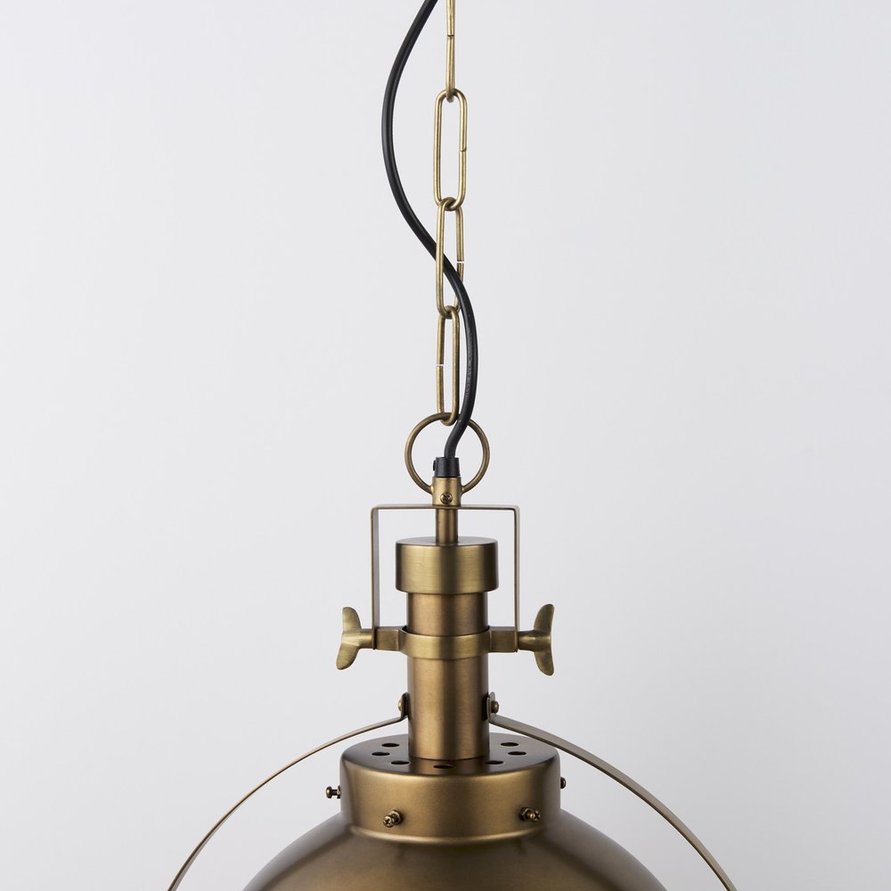 Gold Metal Sphere Pendant Hanging Light — view 5